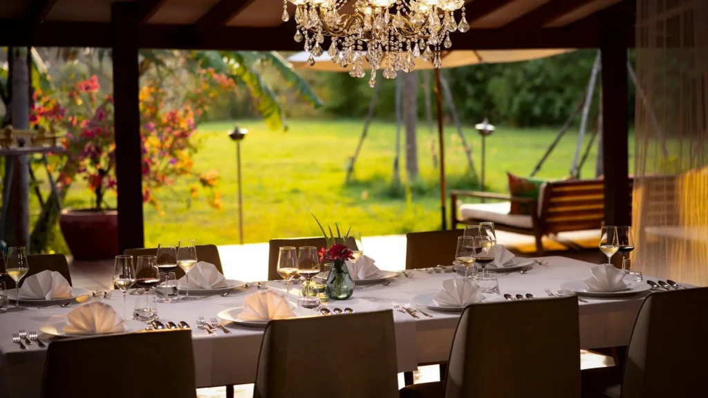 Fine dining in farmhouse